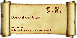 Domonkos Ugor névjegykártya